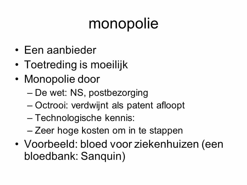 Monopolie Verboden In Europa, Lang Leve Het Monopolie.